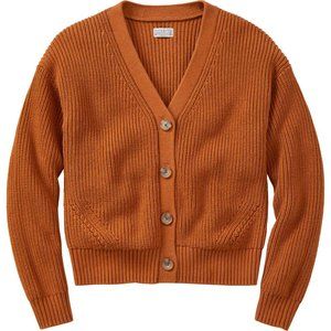 Duluth Trading Co. Women's Heritage Shaker Stitch Cardigan Sweater - XL - Cider